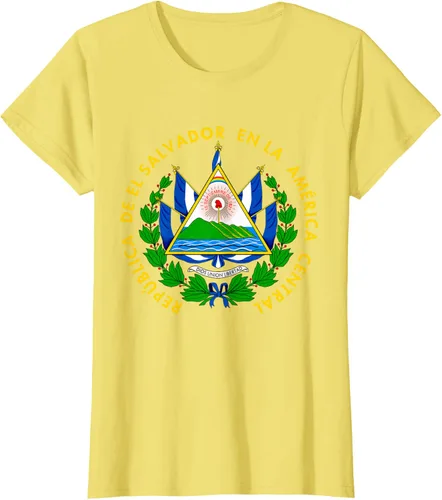 Vista 41 de Camiseta con diseño de emblema de la bandera de El Salvador