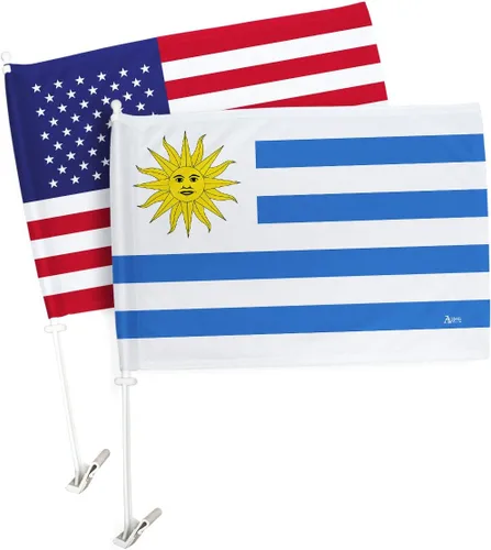 Vista 99 de Paquete de bandera de coche de la Copa del Mundo 2022 de Gales, bandera americana para carros, decoración de automóviles, pancarta pequeña