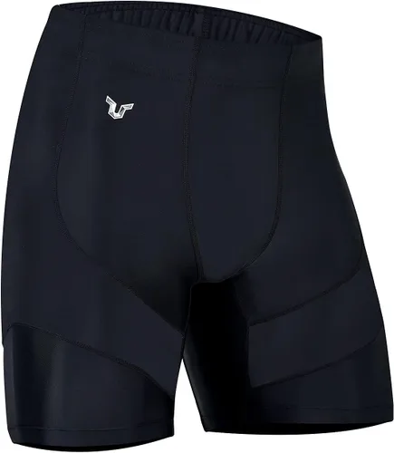 Vista 4 de HUGE SPORTS Pantalones cortos de natación de compresión para hombre, traje de baño activo fresco y seco, pantalones cortos de entrenamiento, mallas
