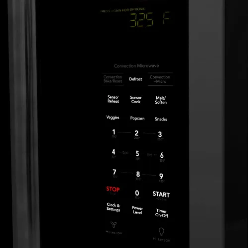 Vista 6 de ZLINE - Horno microondas de convección en acero inoxidable negro con mango tradicional y sensor de cocción