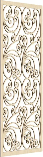 Vista 5 de 9 3/8"W x 24 3/8"H x 1/4"T Marilla Decorativos Paneles de Pared de Madera Calado, Abedul