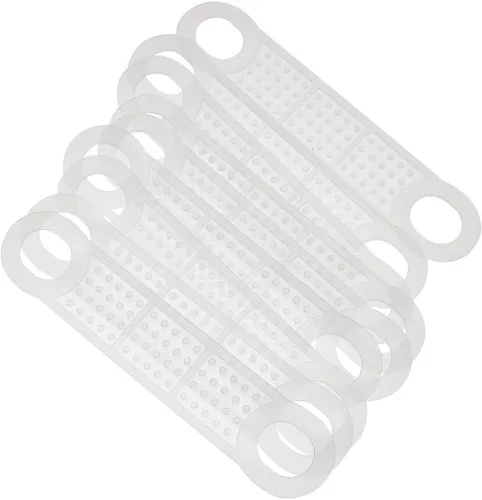 Vista 7 de 40 piezas de goma antideslizante para colgar ropa, agarres resistentes al viento, accesorios para colgar, color negro
