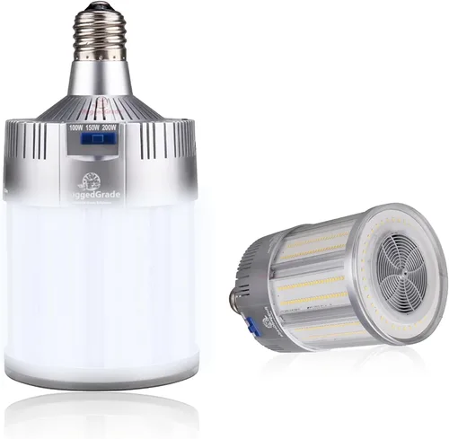 Vista 7 de RuggedGrade Bombilla LED de 12 W, base estándar E26, 1,400 lúmenes, 3000 K, 2700 K, repuesto para haluro metálico, HID o CFL, alta eficiencia, 130