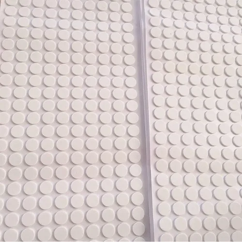 Vista 3 de Almohadillas autoadhesivas de fieltro de espuma para proteger muebles de mesa y gabinete parachoques de cajones (blanco Φ 3/8 pulgadas x 216 piezas)