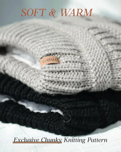 Vista 2 de FURTALK Gorro de invierno para mujer, con forro polar, gorro de punto con pompón de invierno con doble forro