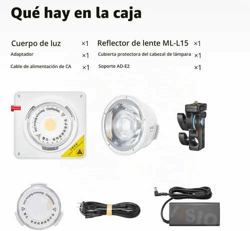Vista 8 de Godox ML100Bi 120W bicolor LED luz de vídeo