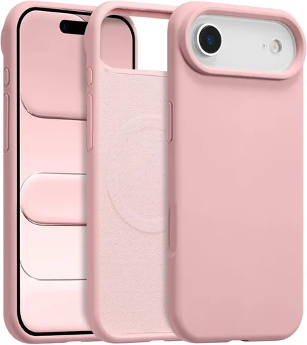 Vista 640 de Funda magnética de silicona para iPhone 13 Pro, color blanco antiguo [Compatible con Magsafe] [Forro de microfibra suave antiarañazos], funda