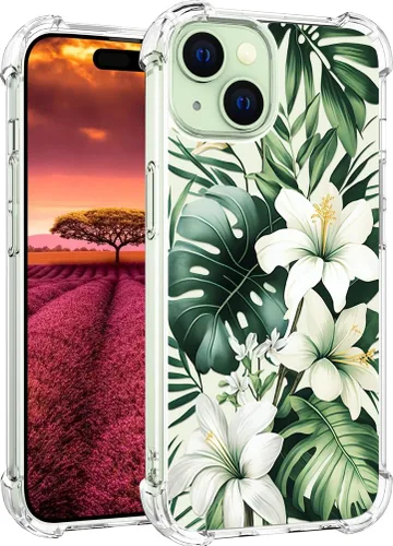 Vista 58 de Funda compatible con iPhone 15, bonita funda transparente para mujer, funda de silicona transparente para teléfono, color negro, tigre poderoso