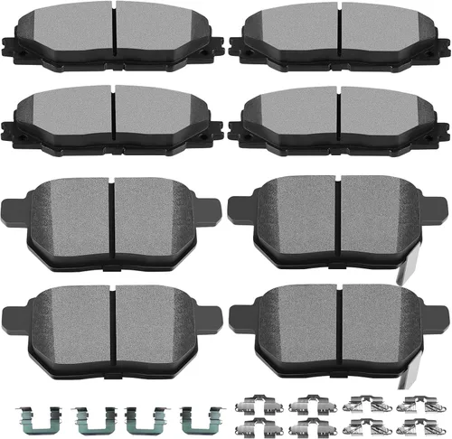 Vista 21 de Juego de pastillas de cerámica, D374 D621 D948 SCITOO 8 piezas de pastillas de freno delanteras y traseras para Honda Civic del Sol 1994-1997