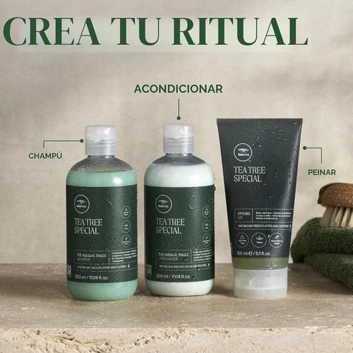 Vista 9 de Tea Tree Gel de peinado, fijación media, acabado de alto brillo, para todo tipo de cabello