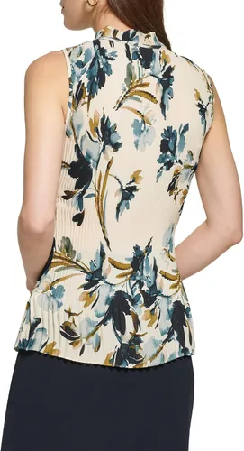 Vista 3 de DKNY Blusa sin mangas con lazo para mujer