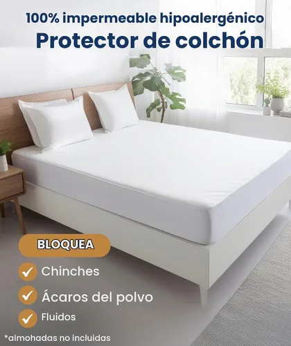 Vista 2 de Everlasting Comfort - Protector de colchón de tamaño matrimonial de alta calidad, impermeable y transpirable, diseño silencioso, funda lavable