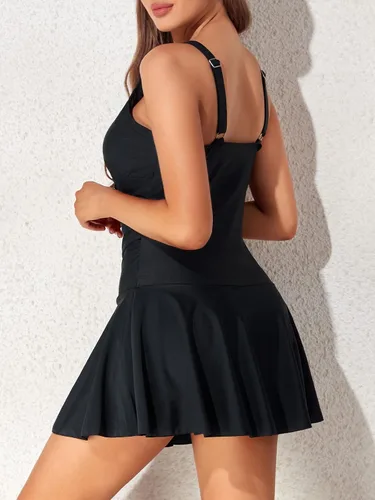 Vista 2 de Summer Mae - Traje de baño para mujer de una pieza con control de abdomen y estampado floral, talla extra grande.