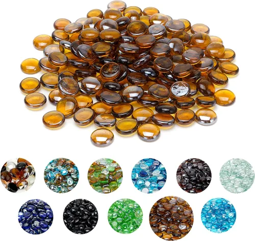 Vista 11 de Skyflame - Cuentas de vidrio de fuego de 10 libras para chimenea y lugar para fogatas, tamaño de 1/2 pulgada, cristal de hielo reflectante