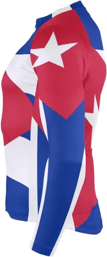 Vista 5 de Camiseta de manga larga para hombre de la bandera de Cuba