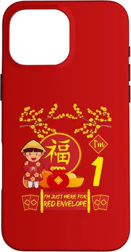 Vista 19 de iPhone 16 1 Año viejo Niños Año Nuevo Chino Decoración Rojo Sobre Caso