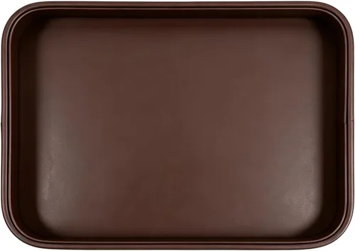 Vista 9 de Bandeja de valet para hombres de 8.2 x 11.8 pulgadas, organizador simple de Marrón Oscuro