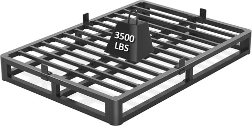Vista 10 de Firpeesy - Marco de cama de metal de 10 pulgadas, con patas de esquinas redondeadas y anti-doblado, listones de acero resistentes de 3500 LBS
