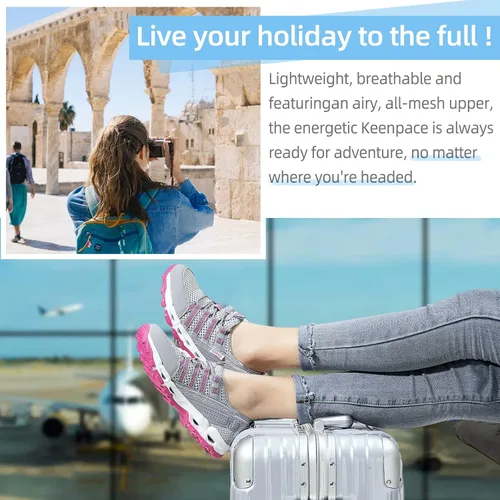 Vista 7 de Zapatos de senderismo acuático para mujer, para verano, deportes al aire libre, río, playa, anfibios, aeróbicos, natación, senderismo, senderismo