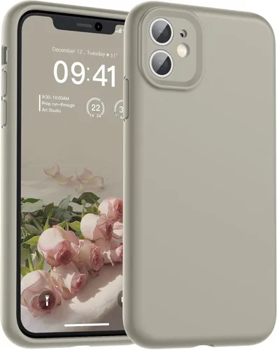 Vista 178 de SUPFINE - Funda diseñada para iPhone 12, silicona líquida premium con [forro de microfibra suave antiarañazos][protección de cámara mejorada], funda