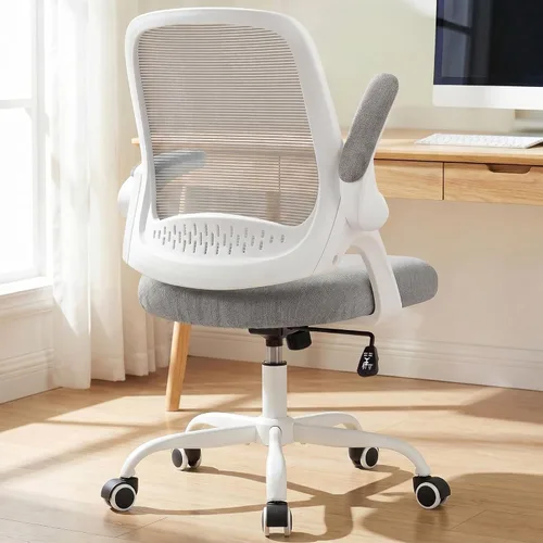 Vista 9 de NEO CHAIR Silla de oficina para computadora, silla de escritorio ergonómica para juegos, cómoda malla con brazos abatibles, soporte lumbar, ruedas
