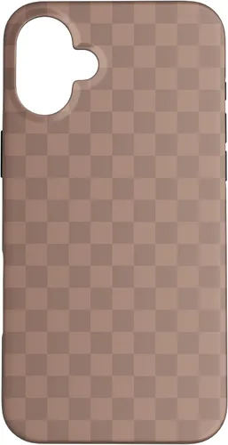 Vista 23 de Chic Brown Checkered Checkerboard Pattern Trendy Case for iPhone 16