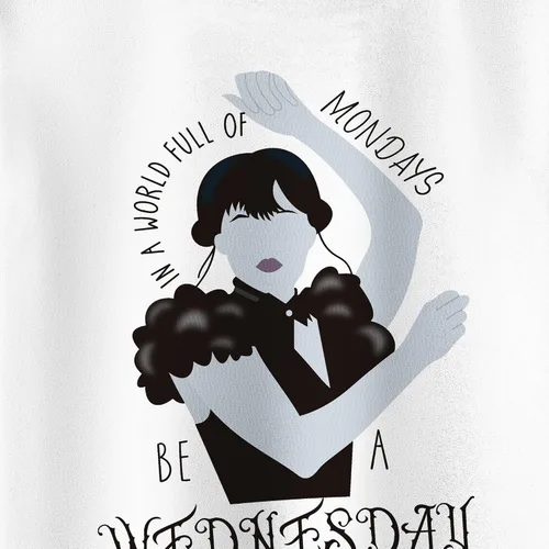 Vista 3 de Wednesday Addams Camisa para niñas Nevermore Academy Framed Retrato Camiseta Dark Dancing Queen Tees Ropa Mercancía