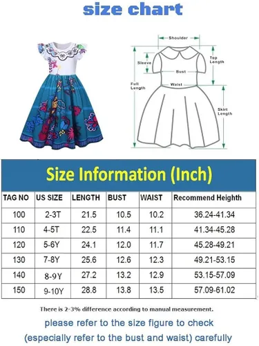 Vista 3 de SZ-TONDA Tollder Magic Costume Dress - Kids Girls Role Cosplay Outfit Clothes