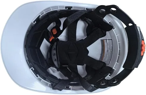Vista 3 de Casco de trabajo de construcción personalizado Casco de seguridad con suspensión de trinquete de 6 puntos con ventilación