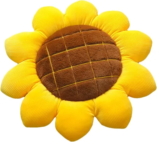 Vista 2 de Sizikato Cojín de felpa súper suave, lindo respaldo de margarita relajante almohada para leer o jugar. Daisy