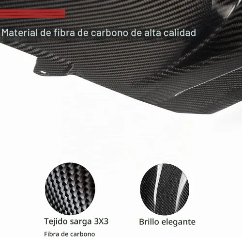 Vista 4 de Difusor trasero de fibra de carbono para Audi S5 A5 Sline B8.5 2013-2017 cubierta de parachoques inferior alerón protector de cenefa de alerón