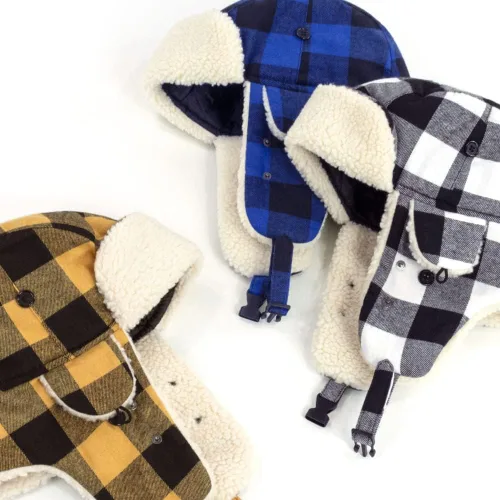 Vista 3 de CHOK.LIDS Lumberjack Plaid Winter Trapper Unisex Premium Extra Strength Ear Flap Correa de barbilla resistente al viento al aire libre PT201