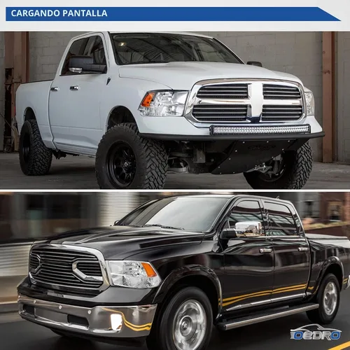 Vista 7 de oEdRo Ensamble de faros compatible con Dodge Ram 1500 2009-2018/Dodge Ram 2500 3500 2010-2018/Ram 1500 Classic 2019-2022 Carcasa de faro cromada