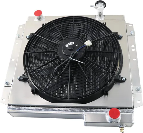 Vista 4 de Radiador de aluminio de 4 filas+Sudaria+Ventilador para 1968-1984 Toyota Land Cruiser FJ40 FJ45 Gasolina MT