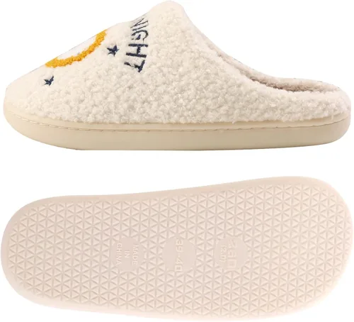 Vista 3 de Qubuwalk Meet Me at Midnight Merch - Pantuflas de felpa suave, cálidas y acogedoras, para mujeres y hombres, pantuflas para interiores y exteriores