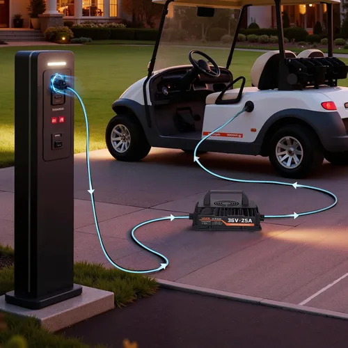 Vista 8 de VEVOR Batería de litio para carrito de golf de 36 V (38.4 V) 105 AH, con cargador de 25 A, kit de batería Lifepo4, BMS de 200 A integrado