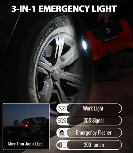Vista 6 de AVID POWER Inflador de neumáticos, compresor de aire portátil, bomba de neumáticos de coche de 12 V CC/110 V CA con inflado y desinflado, 5 modos