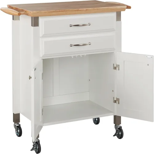 Vista 5 de Carrito para preparar y servir Dolly Madison, Madera Noble, Blanco Blanco hueso