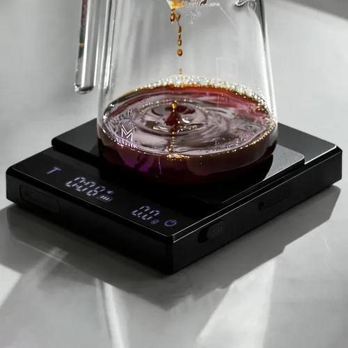 Vista 8 de Báscula de café recargable con temporizador, gran escala digital de vertido, precisión de 4.4 lbs/0.00 oz para peso de espresso, goteo, tara Negro