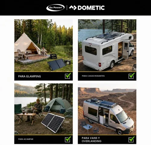 Vista 7 de Go Power! GP-PSK-80 kit solar portátil plegable de 80W con controlador solar de 10A