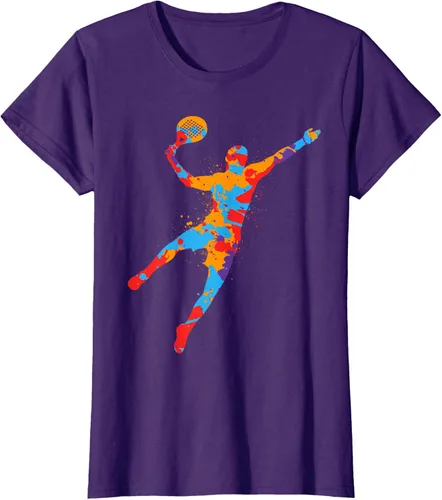Vista 6 de Playera de Padel Playera Colorida Plataforma Tenis Paddleball Niños Camiseta de Padel