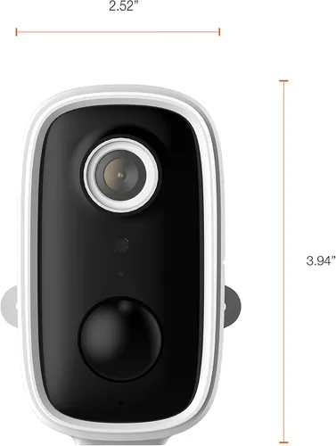 Vista 6 de LEDVANCE Cámara inteligente WiFi para exteriores con batería, audio bidireccional, video HD y sensor, compatible con Alexa y Google, resistente a