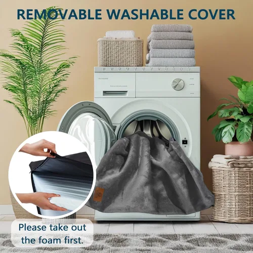 Vista 5 de LIORCE Cama para perros pequeños, almohadilla para jaula para cachorros con funda extraíble lavable y forro impermeable, tapete de espuma
