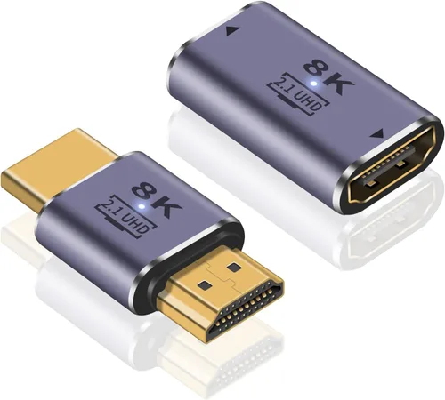 Vista 14 de Duttek 90 Degree HDMI Adapter 4 Styles, 8K HDMI 90 Degree Adapter[48Gbps, 8K@60Hz] Up&Down Angle, Left&Right Angle HDMI Male to Female Extender