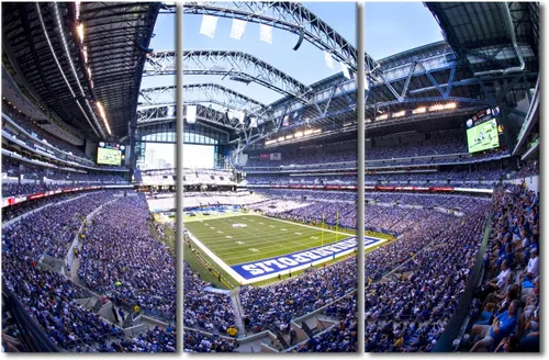 Vista 43 de TUMOVO MetLife Stadium - Decoración de pared de Nueva York, 3 piezas, lienzo, arte de pared para decoración del hogar, juegos de fútbol americano