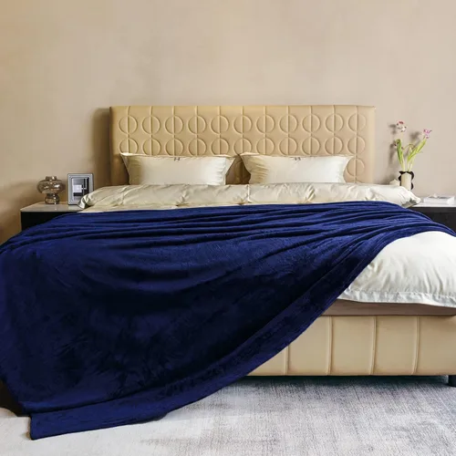Vista 8 de JIAHANNHA Manta de forro polar de franela (50 x 60 pulgadas), manta beige para sofá o cama, 280 GSM, manta de felpa súper suave, acogedora y ligera