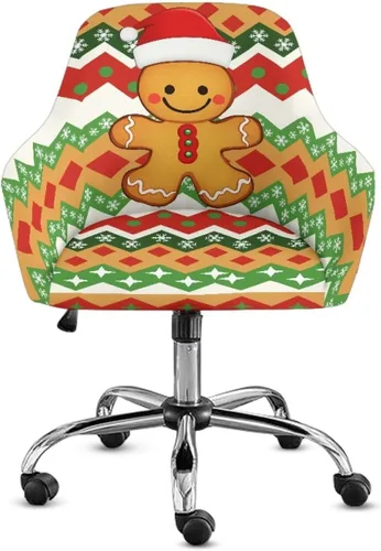 Vista 20 de Funda de asiento para silla de oficina, diseño de muñeco de nieve, con reposabrazos, reutilizable, moderna, con parte inferior elástica, fácil