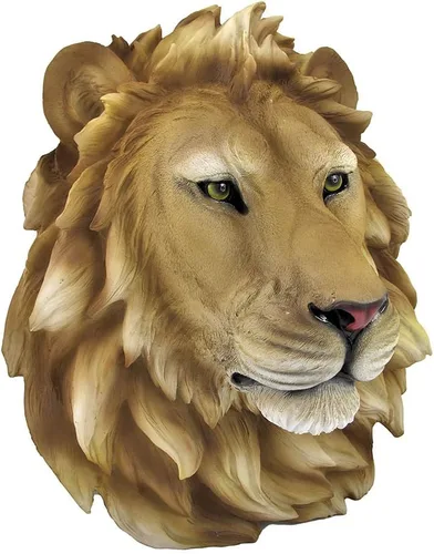 Vista 2 de DWK Cabeza de león africano Montaje en pared Estatua Busto Leo