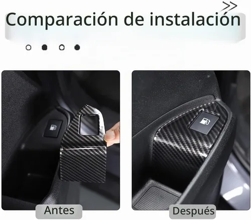 Vista 4 de Marco de botón de interruptor de tapa de depósito de combustible para Honda Pilot 2016-2022/Ridgeline 2017-2023/Passport 2019-2023, accesorios