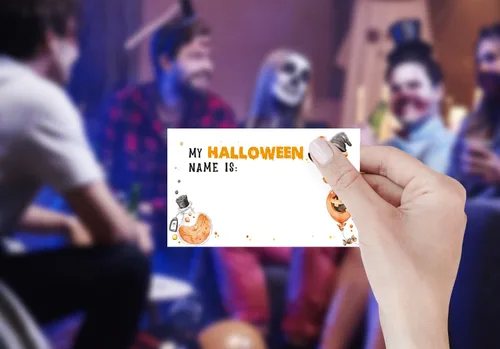 Vista 3 de Juego de nombres de Halloween - Actividades de fiesta familiar de otoño (3WN)